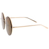 Gafas de sol retro de gran tamaño con lentes planas redondas para mujer A893
