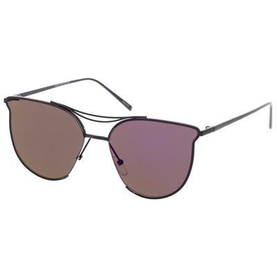 Gafas de sol de aviador con lentes planas espejadas modernas retro A933