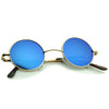 Gafas de sol con lentes de espejo de metal y círculo redondo estilo retro Lennon 1408