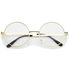 Classic Vintage Retro Clear Lens Gold Metal Frame Eyeglasses Glasses 
