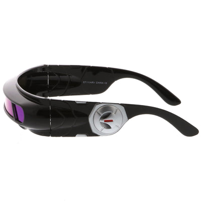 Gafas de sol futuristas Mono Cyclops con lentes espejadas y escudo envolvente C024