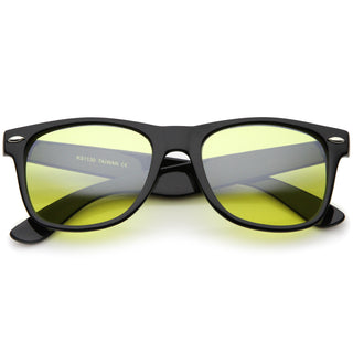 Gafas de sol con montura en forma de cuerno y lentes tintadas de color de edición limitada 8803 - Amarillo