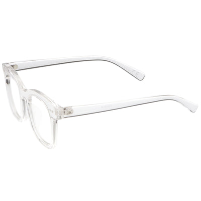Gafas con lentes transparentes con bloqueo de luz azul y borde de cuerno cuadrado moderno para todos los días C070