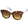 Gafas de sol tipo ojo de gato con montura plana extragrande para mujer C071