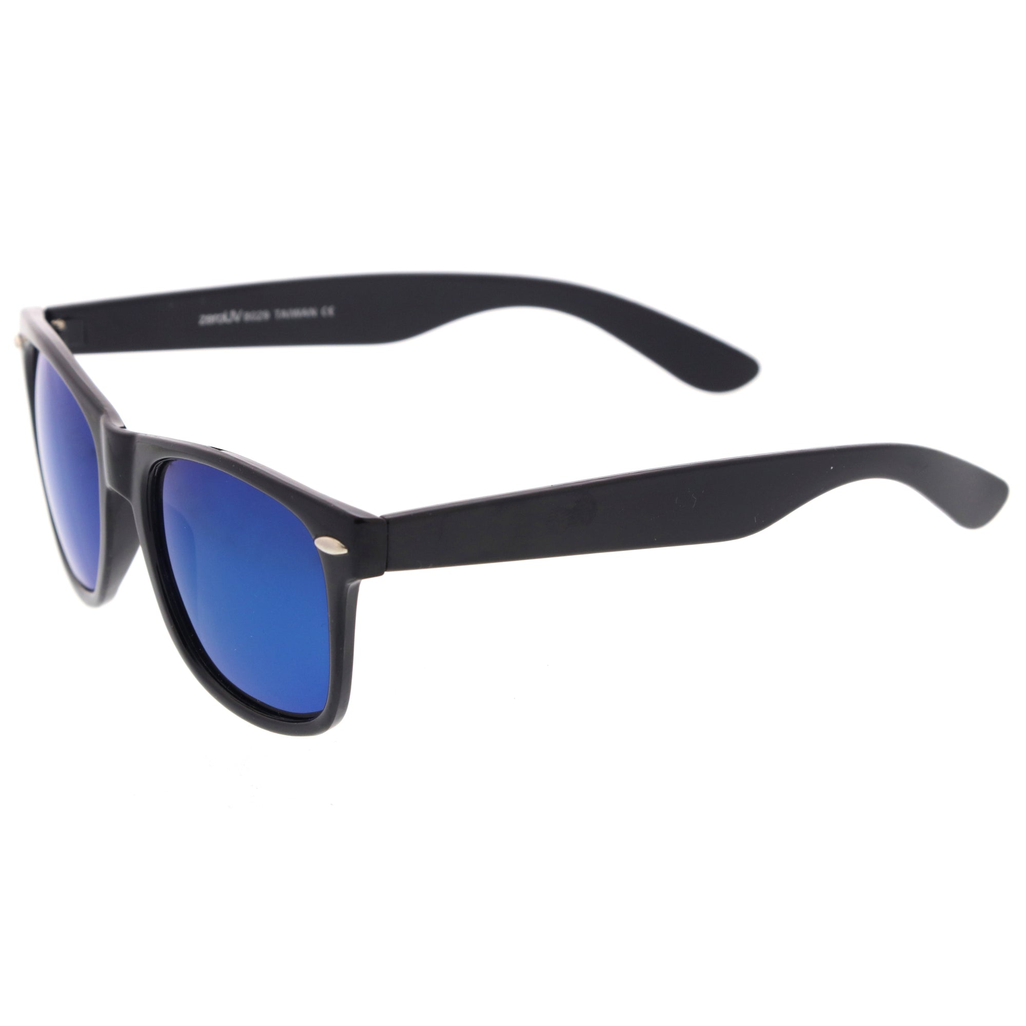 Retro Lifestyle Polarized Mirrored Lens Square Horn Rimmed