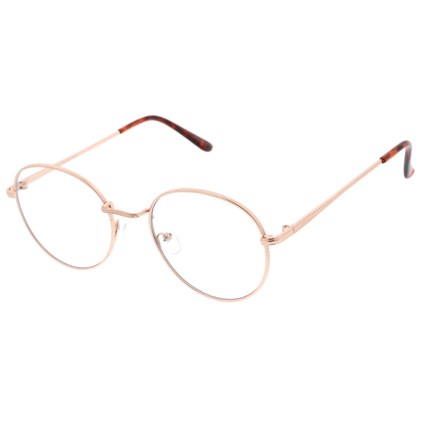 Women's EXAGGERATED VINTAGE RETRO Style Clear Lens EYE GLASSES Rose Gold Frame Women's EXAGGERATED VINTAGE RETRO Style Clear Lens EYE GLASSES Rose Gold Frame