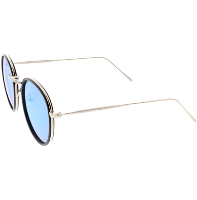 Gafas de sol de aviador con lentes planas espejadas europeas modernas C317