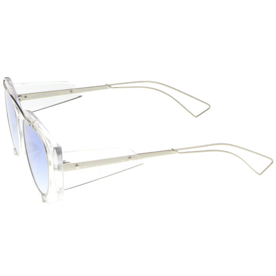 Gafas de sol de aviador redondas translúcidas modernas retro C328