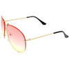Gafas de sol estilo aviador con lentes degradados coloridos y extragrandes retro C336