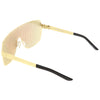 Novedad futurista, gafas protectoras de lentes de grado de malla metálica con parte superior plana C339