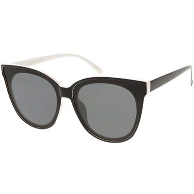 Gafas de sol tipo ojo de gato con lentes infinitas planas extragrandes para mujer C340