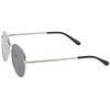 Gafas de sol de metal con lentes planas redondas Dapper vintage C343