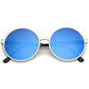 Gafas de sol con lentes planas espejadas redondas modernas retro de gran tamaño C345