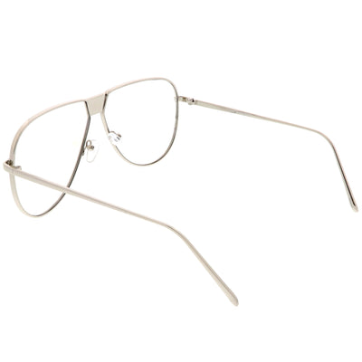 Gafas con parte superior plana y lentes transparentes retro de gran tamaño C350