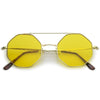 Gafas de sol modernas con lentes planas en tono octágono y octágono C351