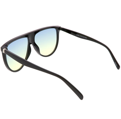 Gafas de sol de aviador con lentes degradados de colores, estilo retro, de gran tamaño, con parte superior plana, C391