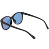 Gafas de sol retro modernas con lentes espejadas de color y borde con cuernos C399