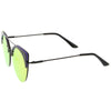 Gafas de sol de aviador con lentes planas espejadas de gran tamaño, modernas y retro, C402