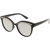 Gafas de sol estilo ojo de gato con lentes planas espejadas y cejas modernas y retro C420