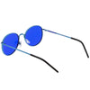 Gafas de sol con lentes planas de colores de tono redondos de moda retro C437