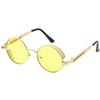 Gafas de sol retro steampunk coloridas con lentes planas redondas C442