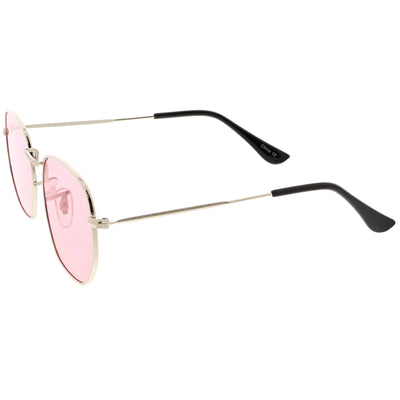 Gafas de sol con lentes tintadas de color hexagonal geométrico retro de los años 90 C454