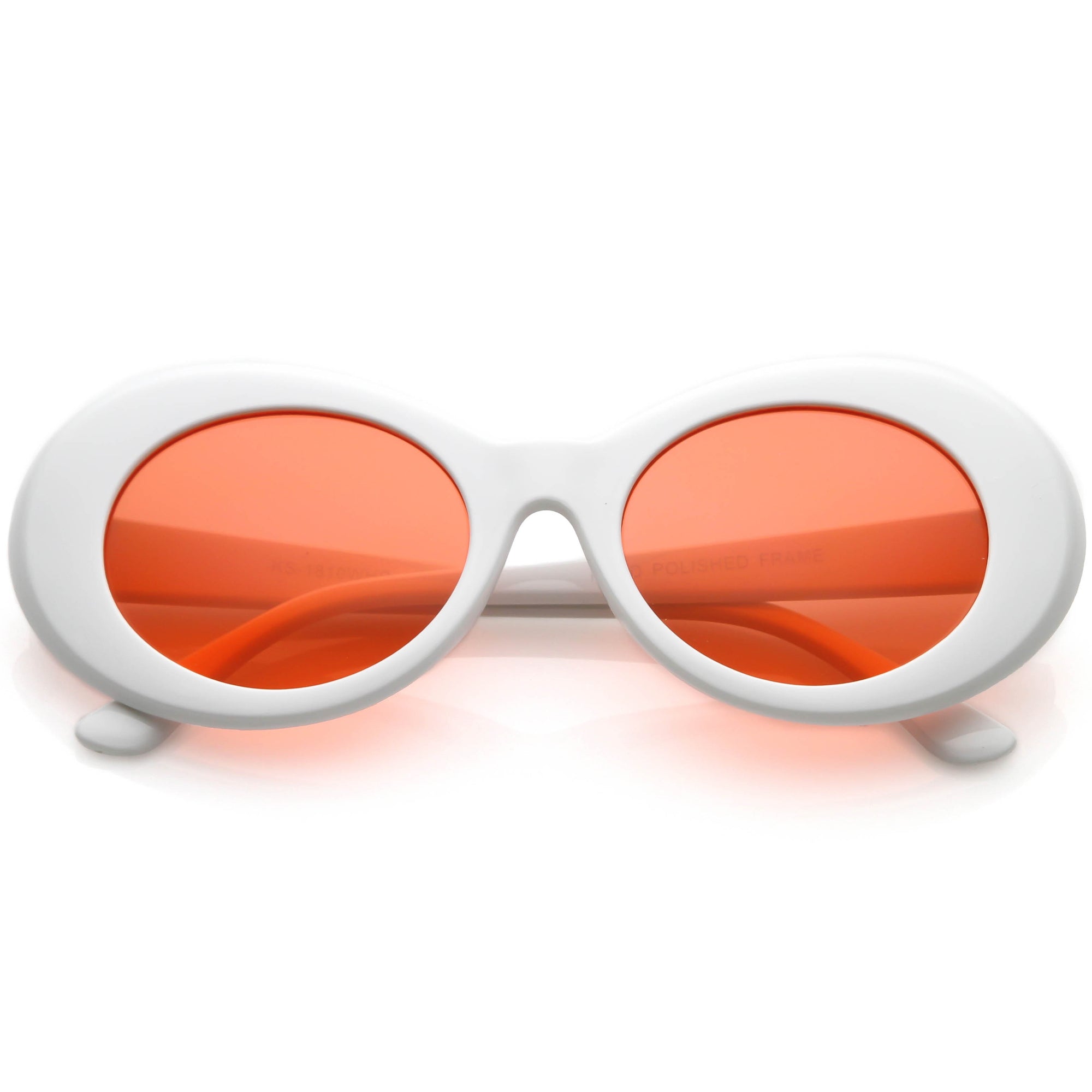 Retro 1990's Fashion Clout Goggle Oval Colored Lens Sunglasses