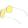 Gafas de sol estilo aviador de metal teñido en color retro de gran tamaño de los años 70 C467