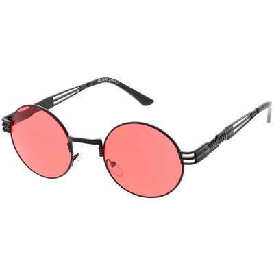 Gafas de sol retro de lentes planas Steampunk ovaladas de los años 1990 C477