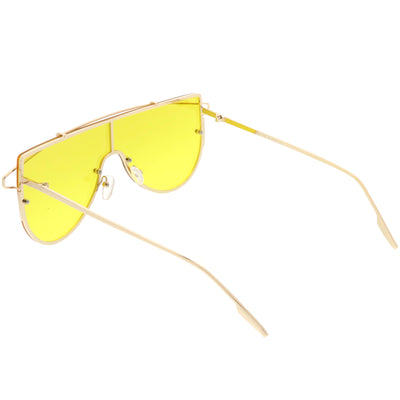 Gafas de sol retro futurista escudo mono lente color tono C484