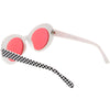 Retro 1990 Rad Clout Goggle Gafas de sol ovaladas con lentes de color a cuadros C488