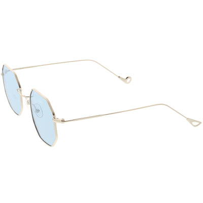 Gafas de sol con lentes de tono de color octágono pequeño retro premium C493