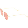 Gafas de sol con lentes de tono de color octágono pequeño retro premium C493