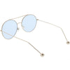 Gafas de sol de aviador con lentes ovaladas de color extragrandes de primera calidad C498