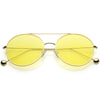 Gafas de sol de aviador con lentes ovaladas de color extragrandes de primera calidad C498