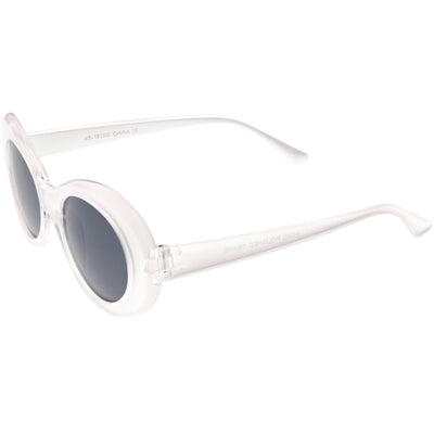 Gafas de sol ovaladas estilo retro de los años 90, transparentes, gruesas, C506