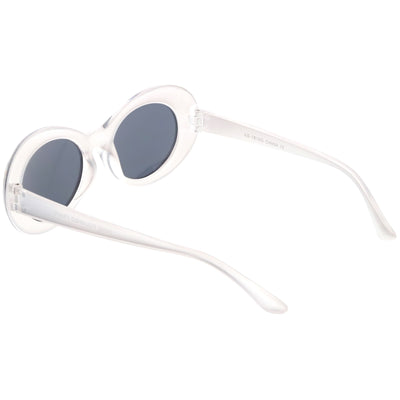 Gafas de sol ovaladas estilo retro de los años 90, transparentes, gruesas, C506