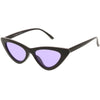 Gafas de sol retro con montura negra y lentes de color de ángulo plano C511 para mujer