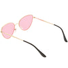 Gafas de sol estilo ojo de gato con lentes planas de colores a la moda retro de los años 90 para mujer C512