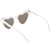 Gafas de sol con lentes espejadas en forma de corazón y ojo de gato de gran tamaño para mujer C515