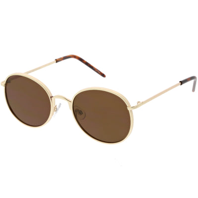 Gafas de sol elegantes, redondas, retro, modernas, con lentes planas, independientes, C519