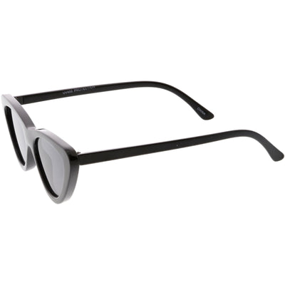 Gafas de sol tipo ojo de gato con lentes planas, delgadas y retro pequeñas - C520