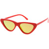 Gafas de sol estilo ojo de gato con lentes planas y estrechas retro para mujer con lentes de espejo C521