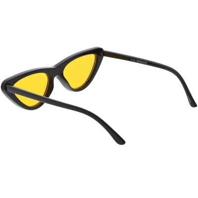 Gafas de sol estilo ojo de gato con lentes planas en tono de color estrecho retro de los años 1990 C522