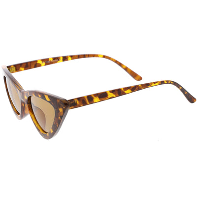Gafas de sol estilo ojo de gato con lentes planas retro estrechas de los años 90 para mujer C523
