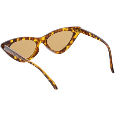 Gafas de sol estilo ojo de gato con lentes planas retro estrechas de los años 90 para mujer C523