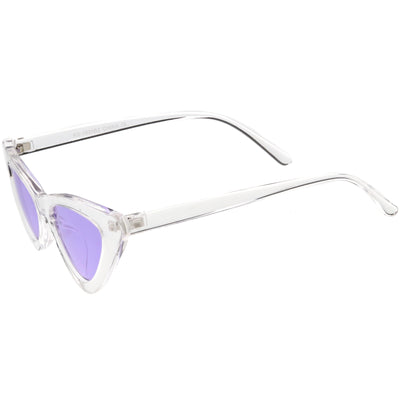Gafas de sol estilo ojo de gato con lentes de tono plano estrecho retro de los años 90 para mujer C524