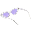 Gafas de sol estilo ojo de gato con lentes de tono plano estrecho retro de los años 90 para mujer C524