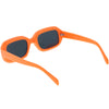 Gafas de sol retro con lentes planas rectangulares y atrevidas con inserción profunda C525