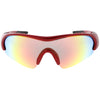 Gafas de sol deportivas TR-90 de medio marco con lentes espejadas C533